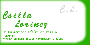 csilla lorincz business card